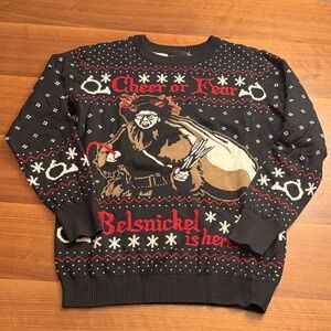 Hot Topic Black and Red Belsnickel Sweater